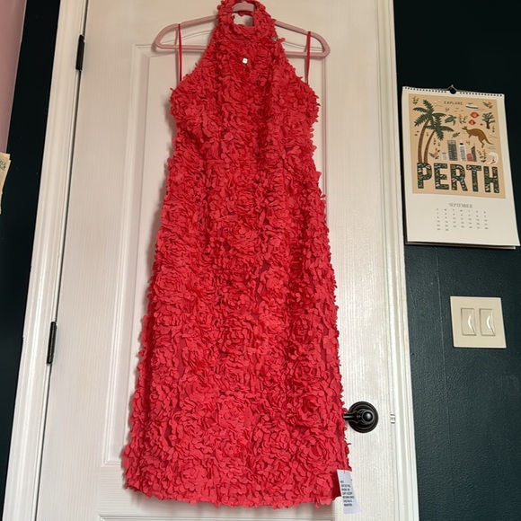 ASOS LUXE 3D floral backless midi dress with oversized bow - sz 10 - NWT - Picture 14 of 15